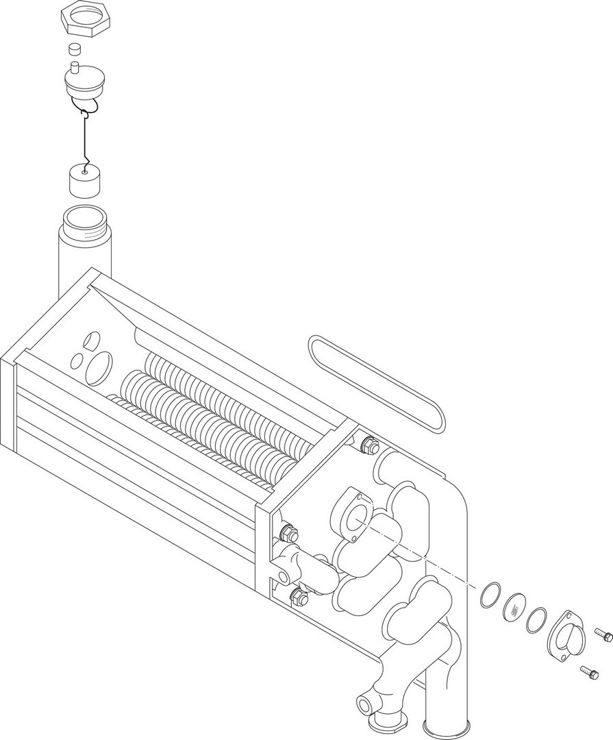 BOSCH Ersatzteil TTNR: 73032 Wärmetauscher 43W (mit Dichtung)