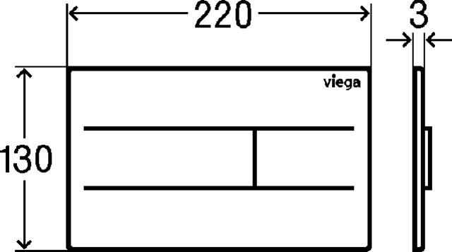 Viega WC Betätigungsplatte Visign for  More 201 8621.1 Edelstahl gebürstet