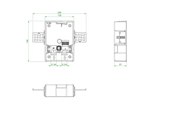 OVENTROP-Unibox T vario Thermostat, ohne Abdeckung