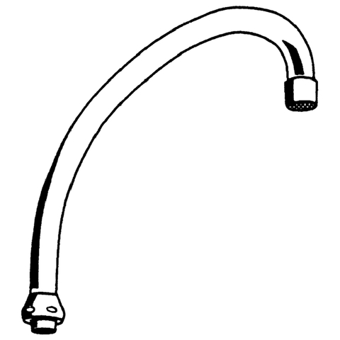 GROHE Rohrauslauf 13070 Ausladung 185mm ohne Anschlag DN15 chrom