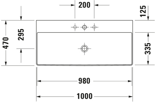 DU Möbel-WT DuraSquare 1000mm o.ÜL, m.HLB, 1 HL mitte, weiß, WG