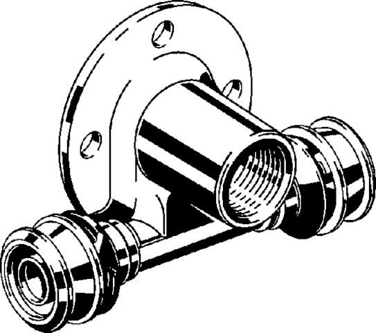 Viega T-Stück mit SC Raxofix 5324.3 in 16mm x Rp1/2 Siliziumbronze
