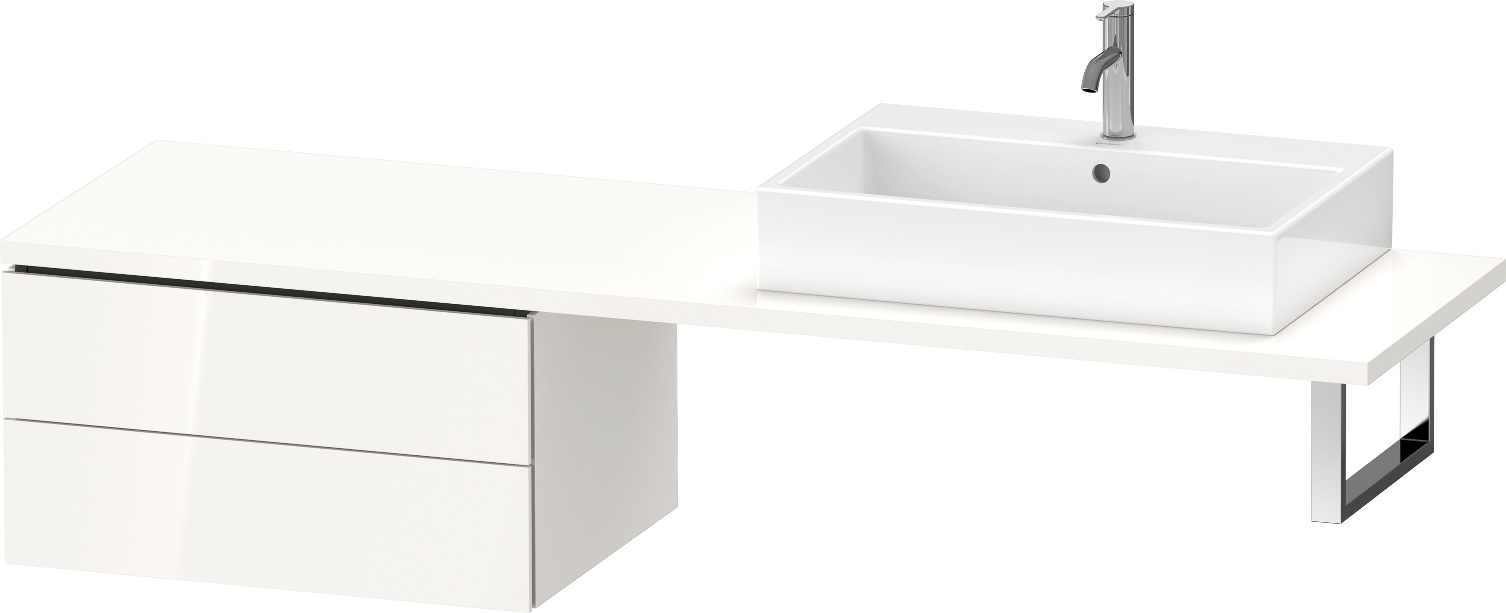 Duravit US f.Kons.Comp. L-Cube400x720x547mm 2 Schubkästen, Eiche Schwarz