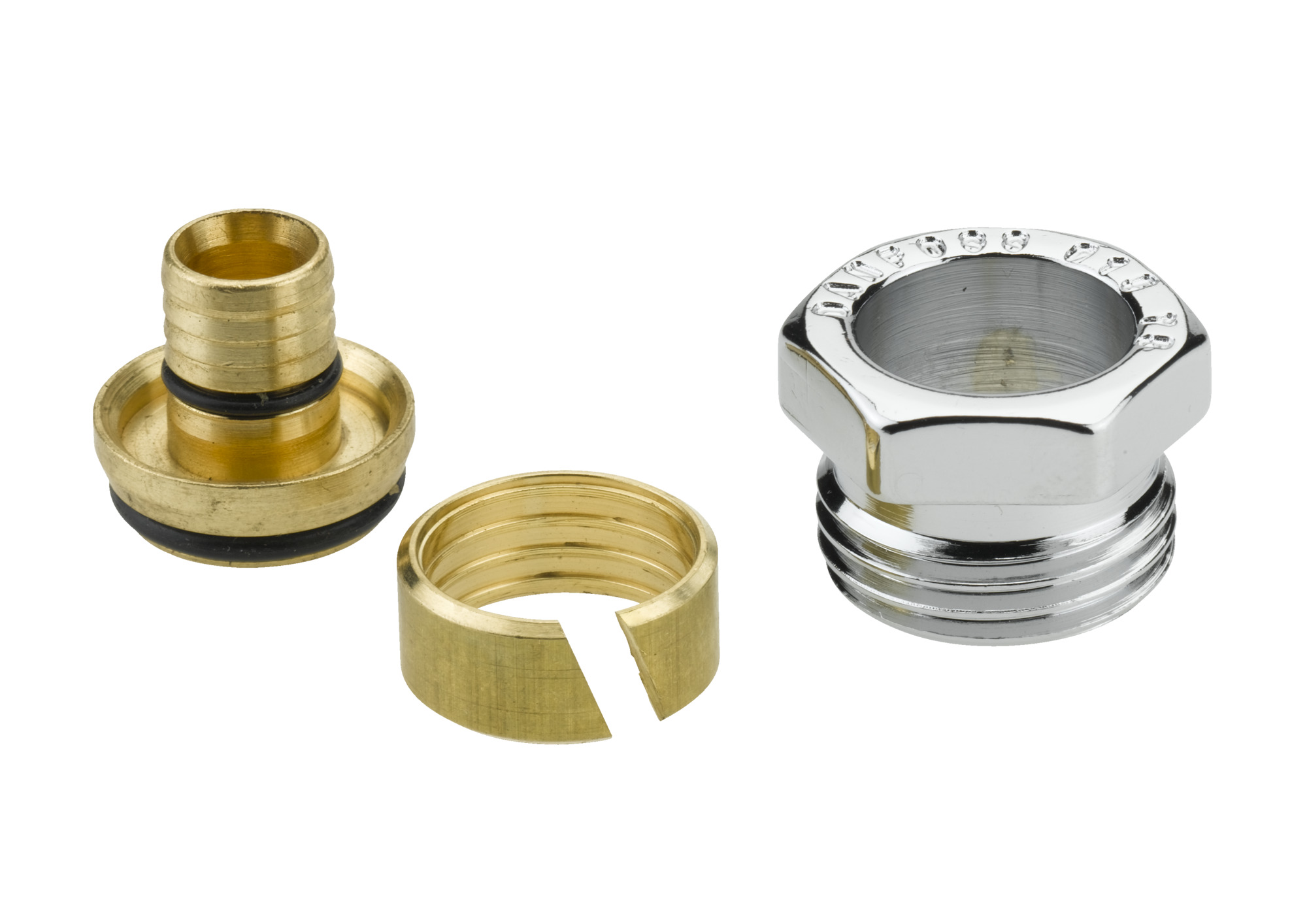 Danfoss Klemmverbinder R1/2AG auf 15x2,5 f.VPE-Kunststoffrohre, Chrom