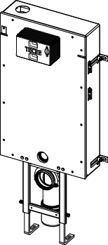 TECEbox WC-Modul mit Uni-Spülkasten, mit Frontverkleidung, Bauhöhe 1110 mm