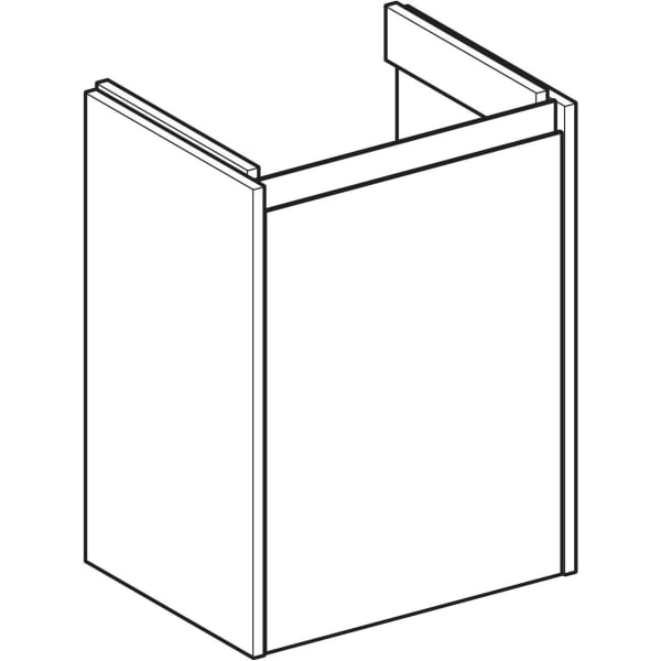 Geberit Renova Plan US für HWB, mit 1 Tür 45,7x60,6x35cm, lava/l. seidenmatt