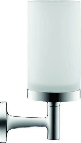 DU Starck T Zahnputzbecher, Chrom, Akzentfarbe: Wß Matt, 65x98x173 , Glas,