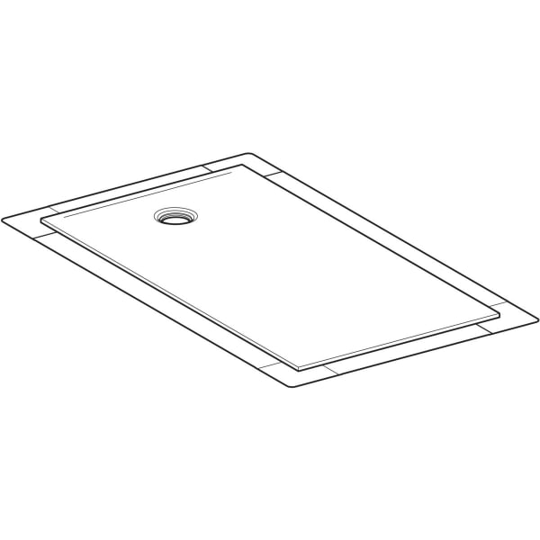 Geberit CleanFloor30 Duschfläche 150 x 80 cm integriert, mit Dichtvlies, weiss matt