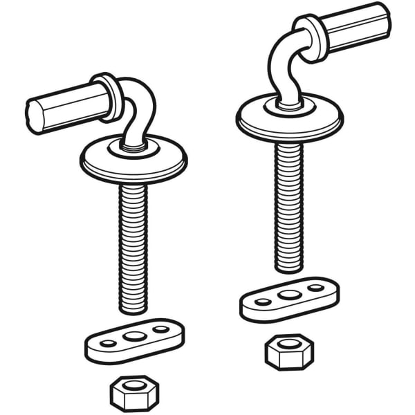 Geberit Set Scharniere für WC-Sitz Bambini Befestigung von unten, Edlestahl