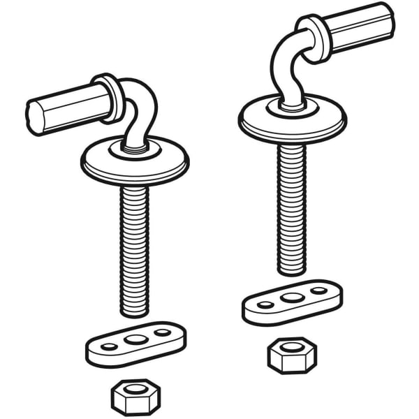 Geberit Set Scharniere für WC-Sitz Bambini Befestigung von unten, Edlestahl Geberit Set Scharniere für WC-Sitz Bambini Befestigung von unten, Edlestahl