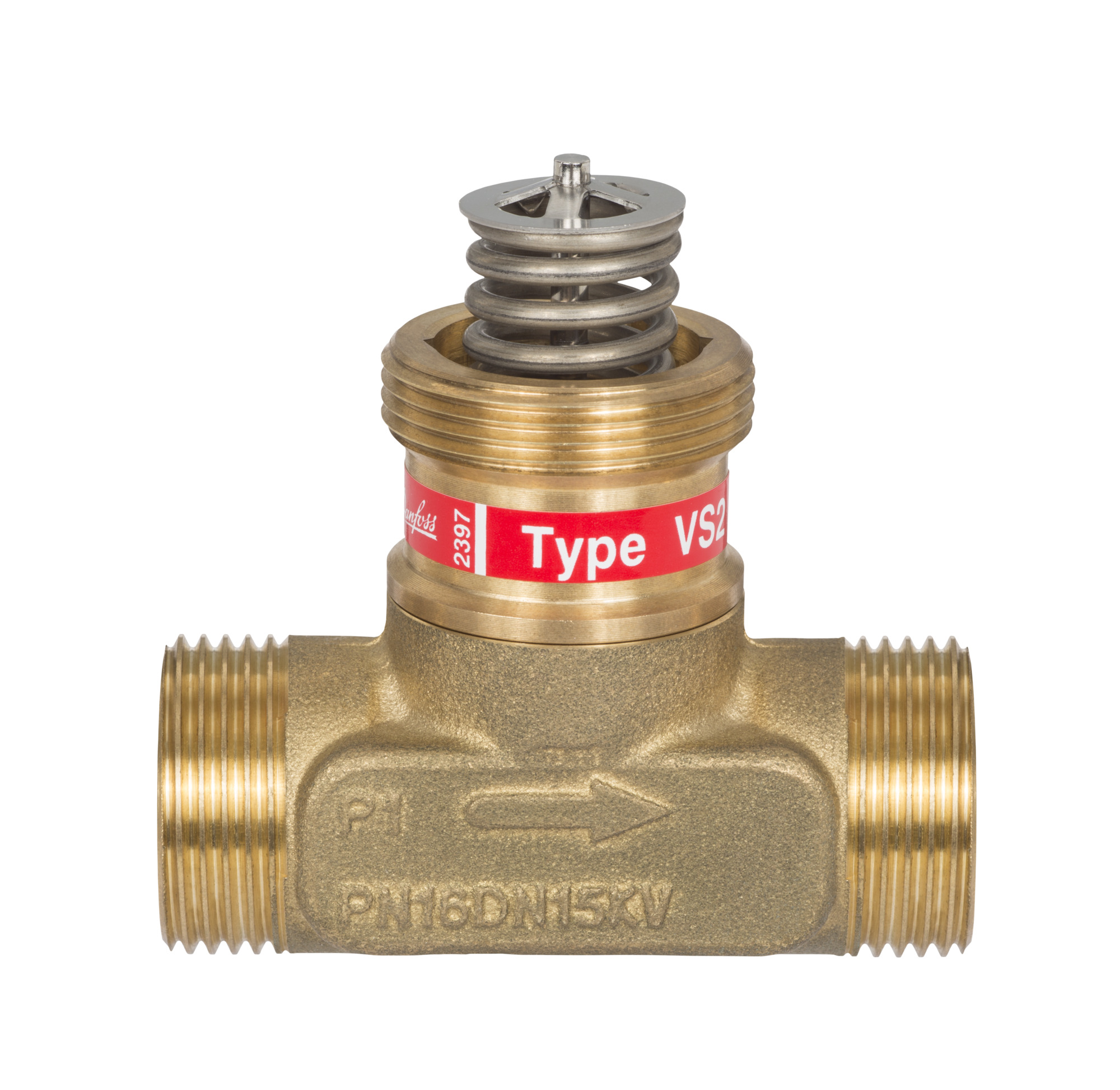 Danfoss Durchgangsventil VS2 DN15 Kvs 1,6, PN16, entzinkungsfreies Messing