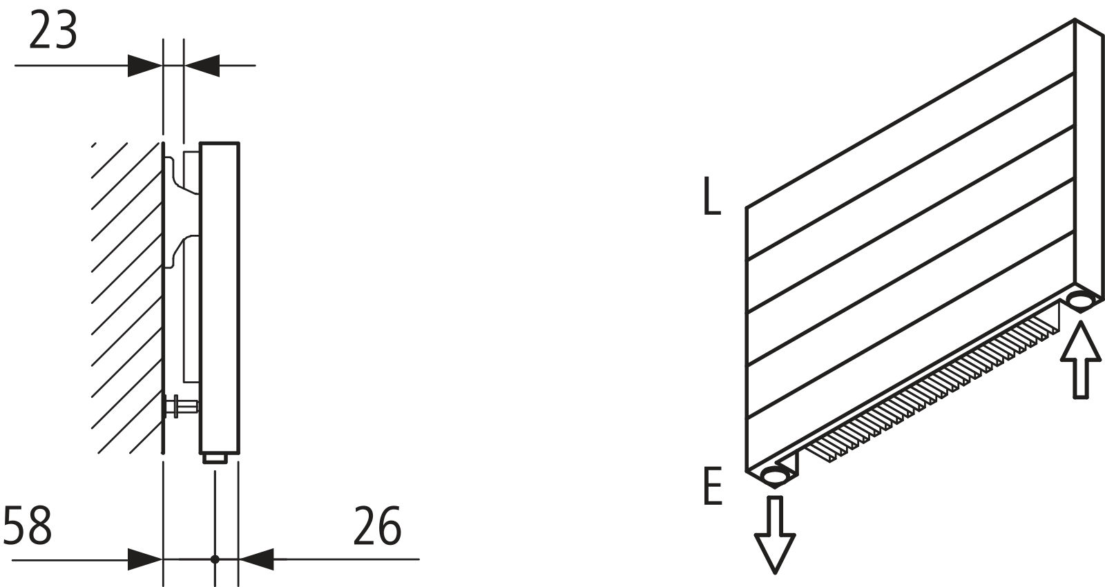 Kermi Heizwand HHN Typ11 BH630x61x1000mm QN830,weiß,6bar,m.Abd.,AB 12,LH120