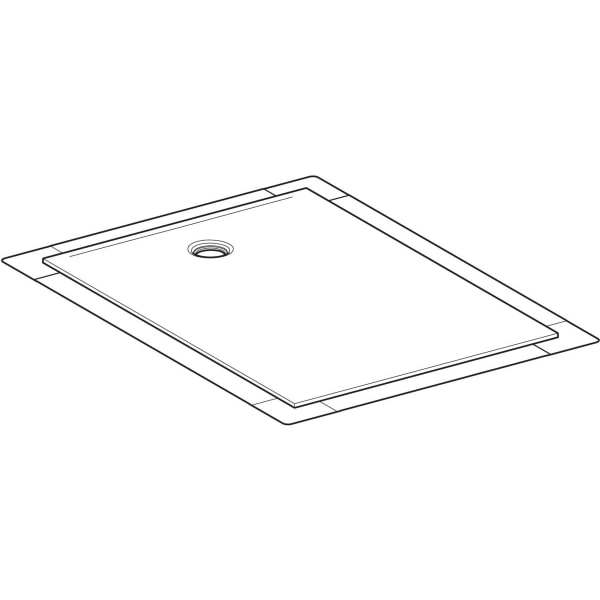 Geberit CleanFloor30 Duschfläche 140 x 100 cm integriert, mit Dichtvlies, weiss matt