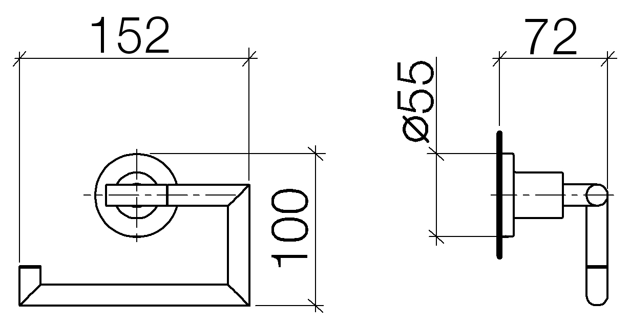 DO Papierrollenhalter ohne Deckel TARA 83500892 Platin