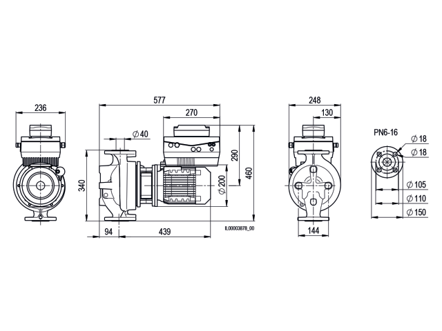 BIRAL Inline-Pumpe VivarA M 40-36 340