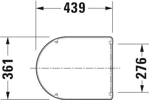 Duravit WC-Sitz Happy D. ohne SoftClose Scharniere edelstahl, weiß