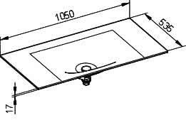 KEUCO Varicor-WT Edition 11 31270, ohne Hahnlochbohrung, weiß, 1050 mm