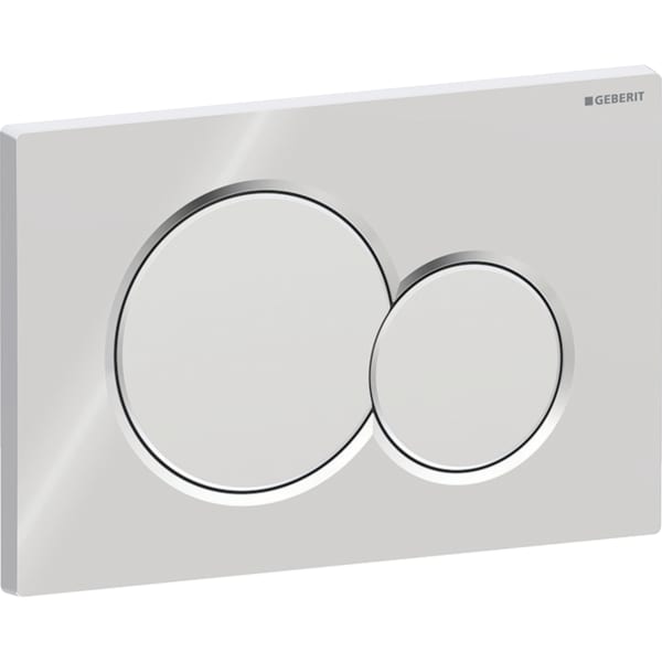 Geberit Sigma01 BetPl., rund, 2-Mengen-Sp. chrom glänzend / chrom matt