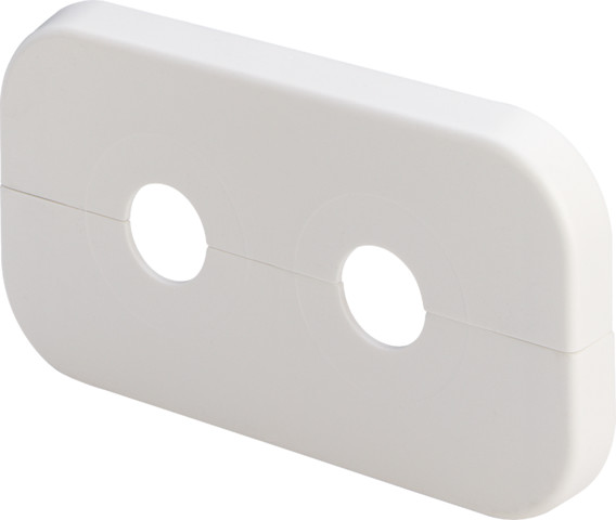 Viega Doppelrosette 1079.7 in 110x60x10x15mm Kst. weiss RAL 9010