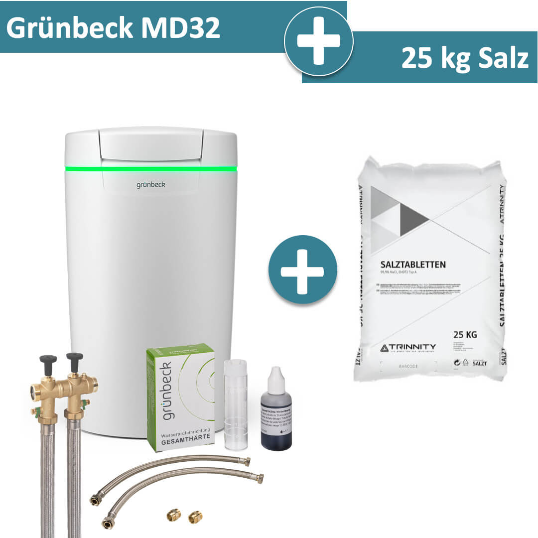 Grünbeck Enthärtungsanlage softliQ:MD32 mit 25 kg Salz