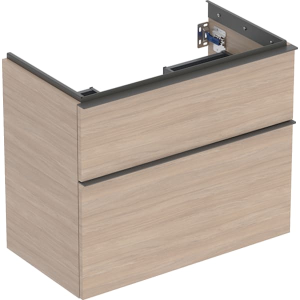 Geberit iCon Unterschrank f. WT, verk. Ausld. 74x61,5x41,6cm, Eiche/Gr. Lava