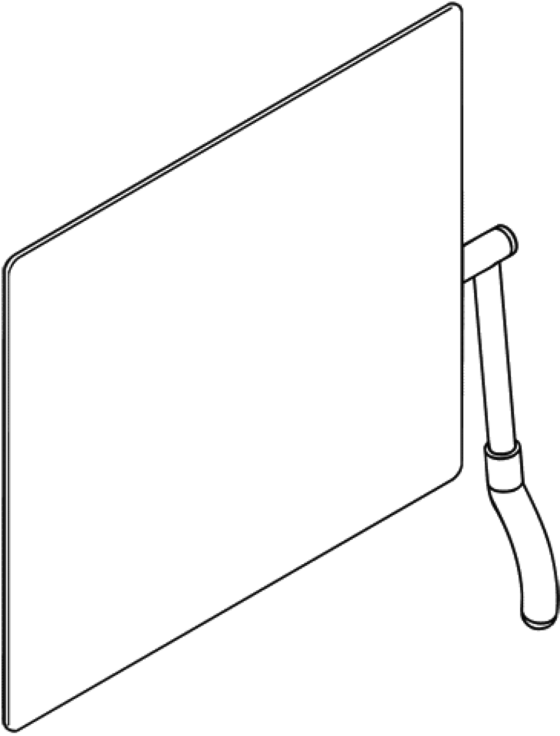 HEWI Kippspiegel, Hebel rechts, Serie LifeSystem reinweiß