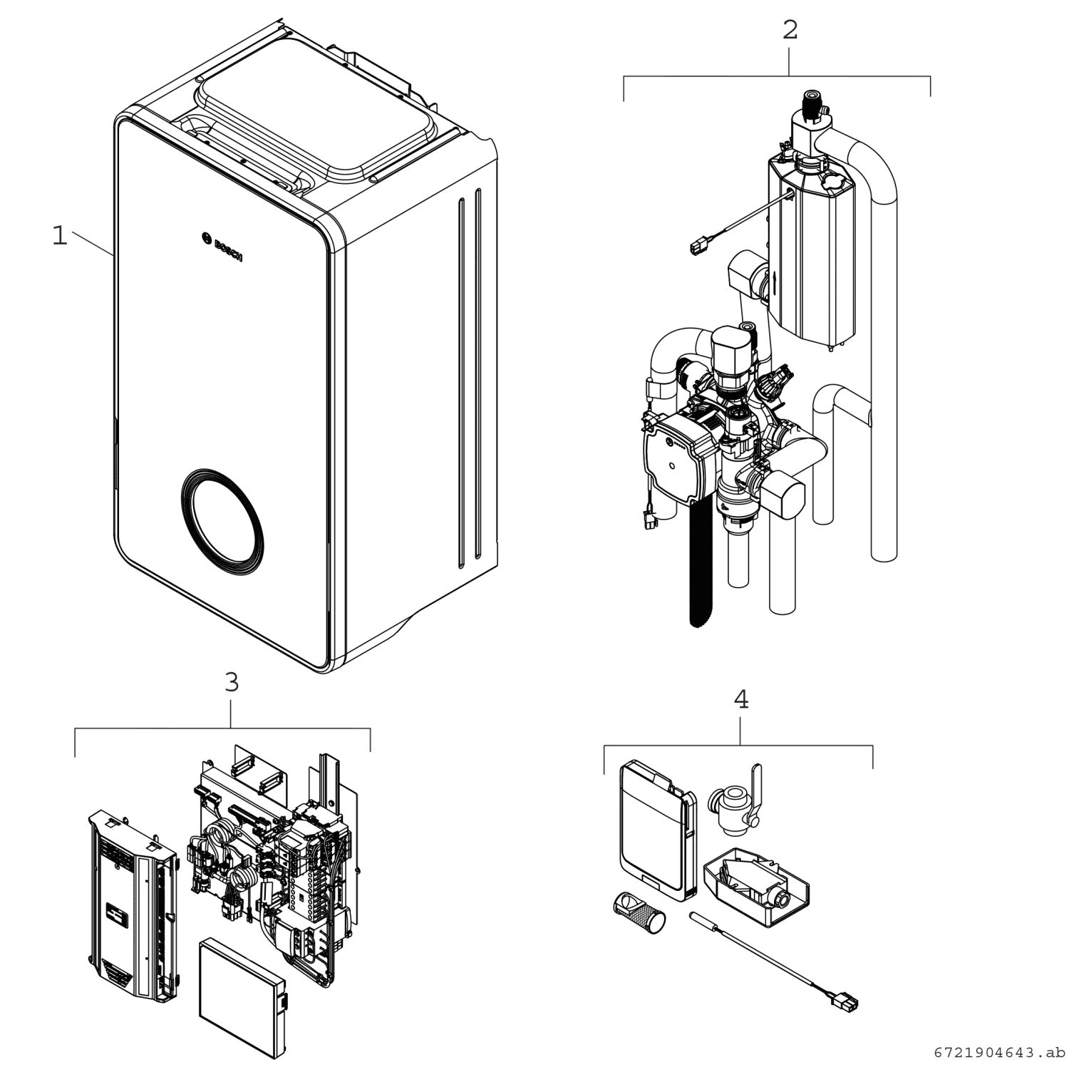BOSCH Luft/Wasser-Wärmepumpe Compress CS6800iAW 12 E Inneneinh. wandhängend