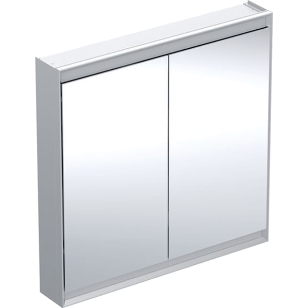Geberit ONE Spiegelschrank mit ComfortLight 2 Türen, AP-Mont., 90x90x15cm, alu.