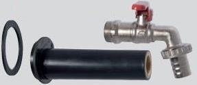 airfit Tankadapter-Auslauf-Set Dichtung, Kugelhahn 3/4", Adapter