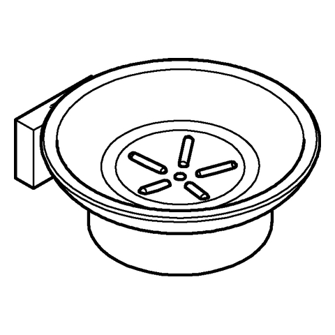 GROHE Seifenschale Essentials Cube 40754_1 mit Halter chrom