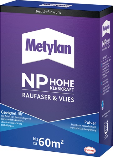 Tapetenkleister Hohe Klebkraft NP Raufaser & Vlies 1kg METYLAN Tapetenkleister Hohe Klebkraft NP Raufaser & Vlies 1kg METYLAN
