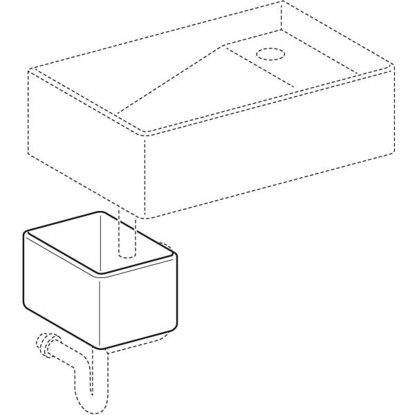 Geberit Publica Gipsfangbecken, Unterteil 25x21x35cm, weiß