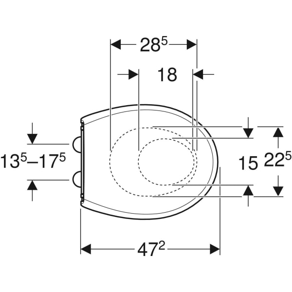 Geberit Renova WC-Sitz mit Sitzring f. Kinder mit Absenkautomatik, weiß