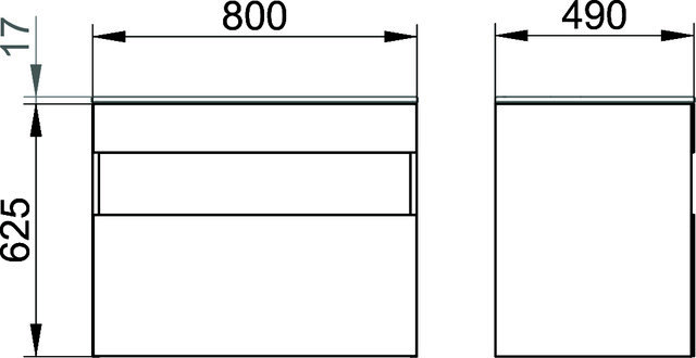 KEUCO WUB Stageline 32862 m.Ausz. 800x625x490mm vulk.