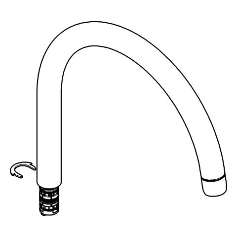 GROHE Auslauf 13043 hard graphite gebürstet