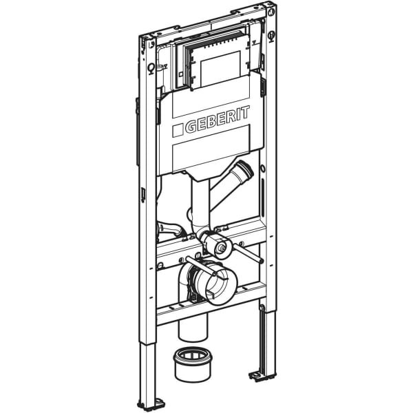 Geberit Duofix Element f. WWC, 112cm m. Sigma UP-SPK 12cm, f. Geruchsabsaugung/Abluft