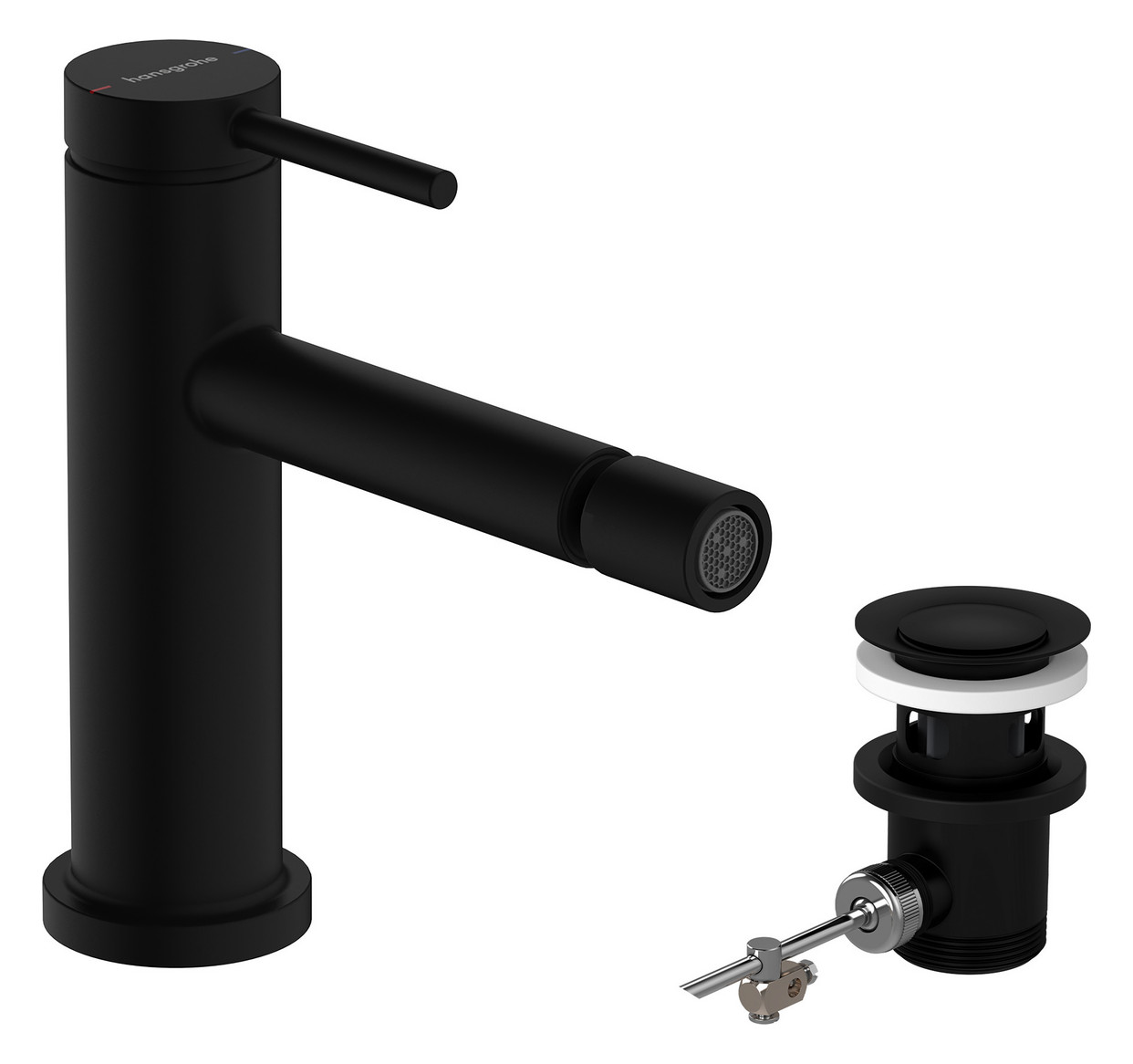 Hansgrohe Bidetmischer Tecturis S mit Zugstangen-Ablaufgarnitur MSW