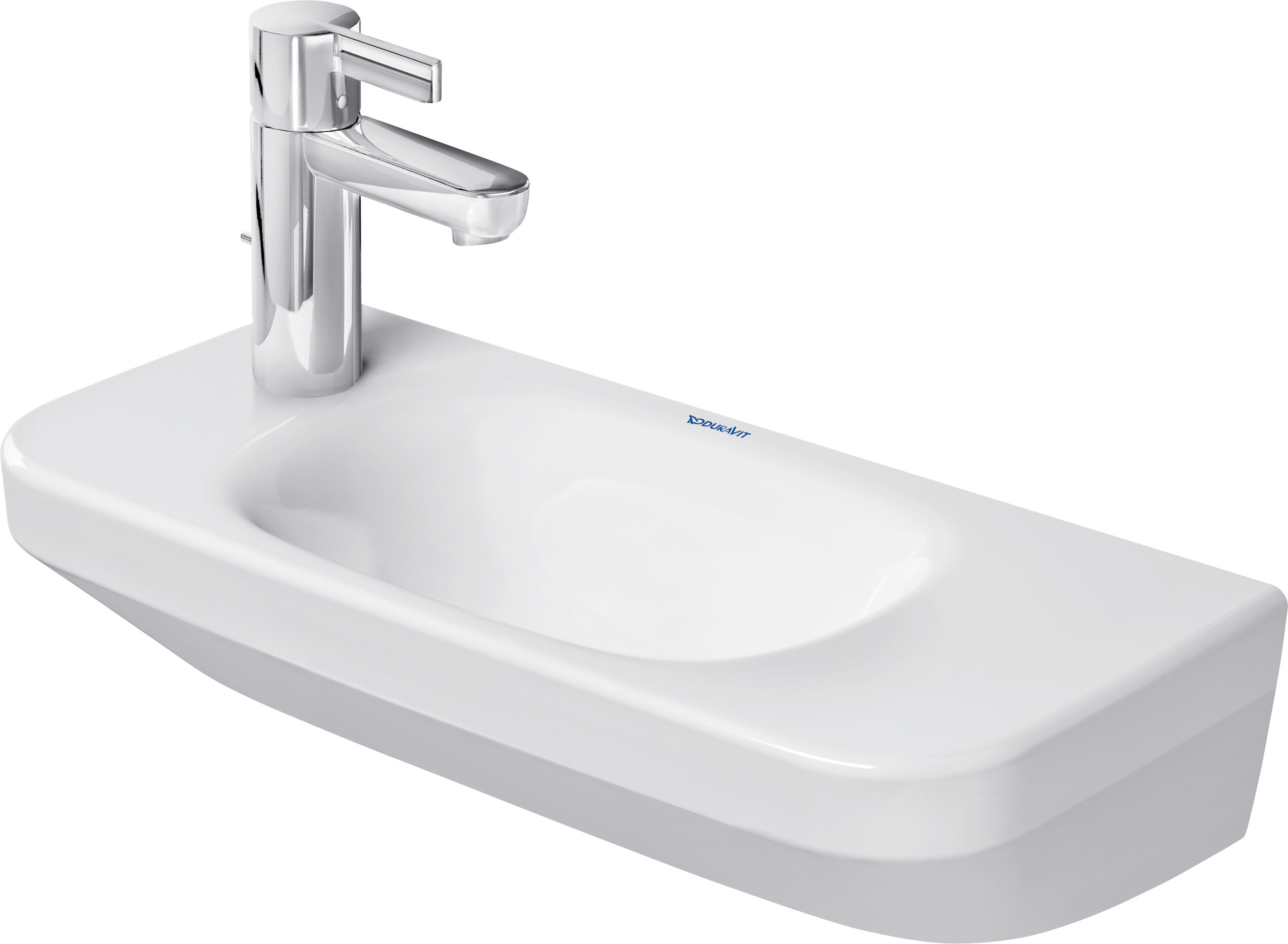 DU Handwaschbecken DuraStyle 500 mm ohne ÜL, mit HLB, ohne HL, weiß