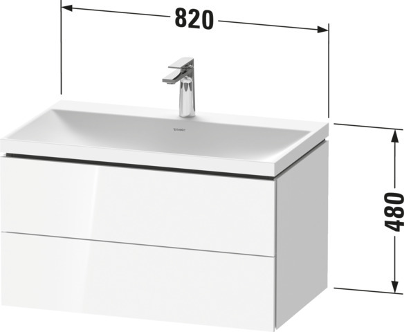 Duravit LC cs WH 800x480x480 Ei mr Mt Hv 3H Skä 2 Glo MWT Üb N Hahbk: J Ron DC