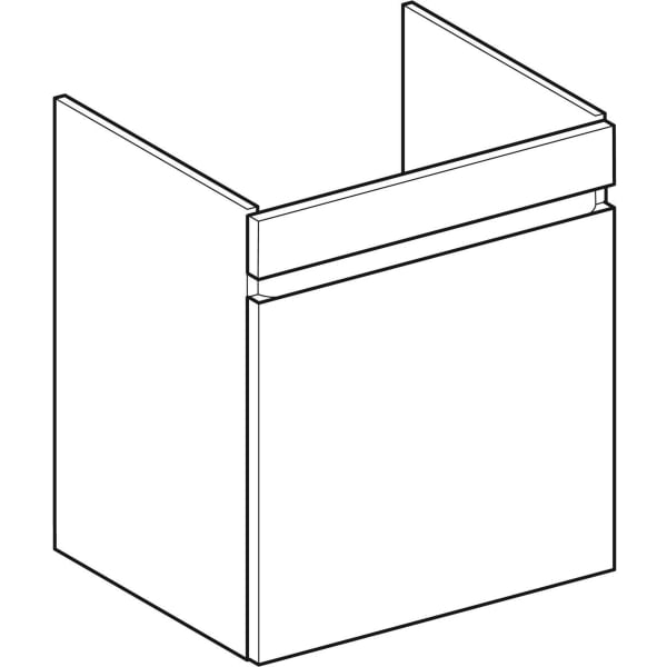 Geberit Renova Plan US f. WT, mit 1 Schublade u. Innenschubl., 53,6x60,6x44,6cm, weiß