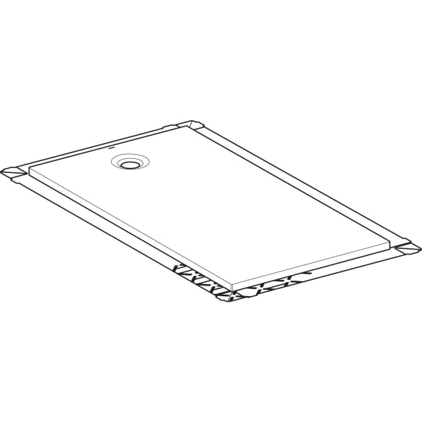 Geberit Olona Duschwanne 180 x 90 cm rechteckig, mit Dichtvlies, weiß matt