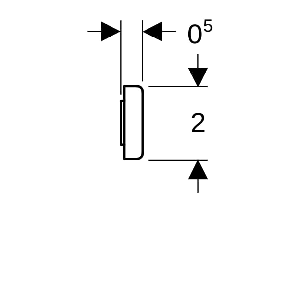 Geberit Magnethalter 10x2x0,5cm