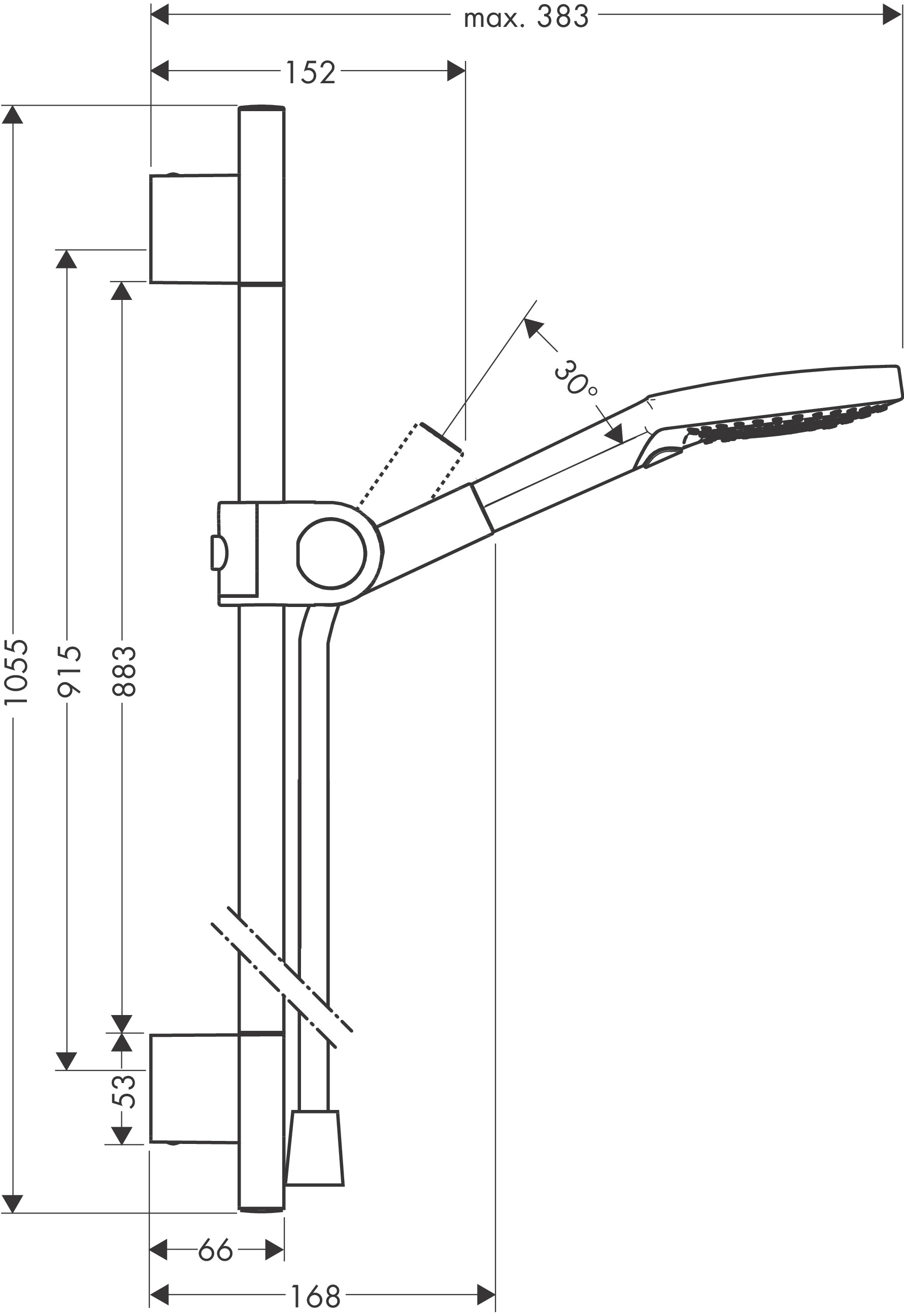 Hansgrohe Brausenset Axor BBR mit  Handbrause 120 3jet