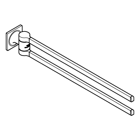GROHE Doppel-Handtuchhalter Allure 40342_1 chrom