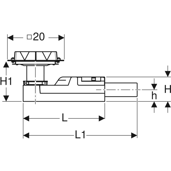 Geberit Bodenablauf für bodenebene Dusche Fußbodenaufbauhöhe ab 65 mm d40