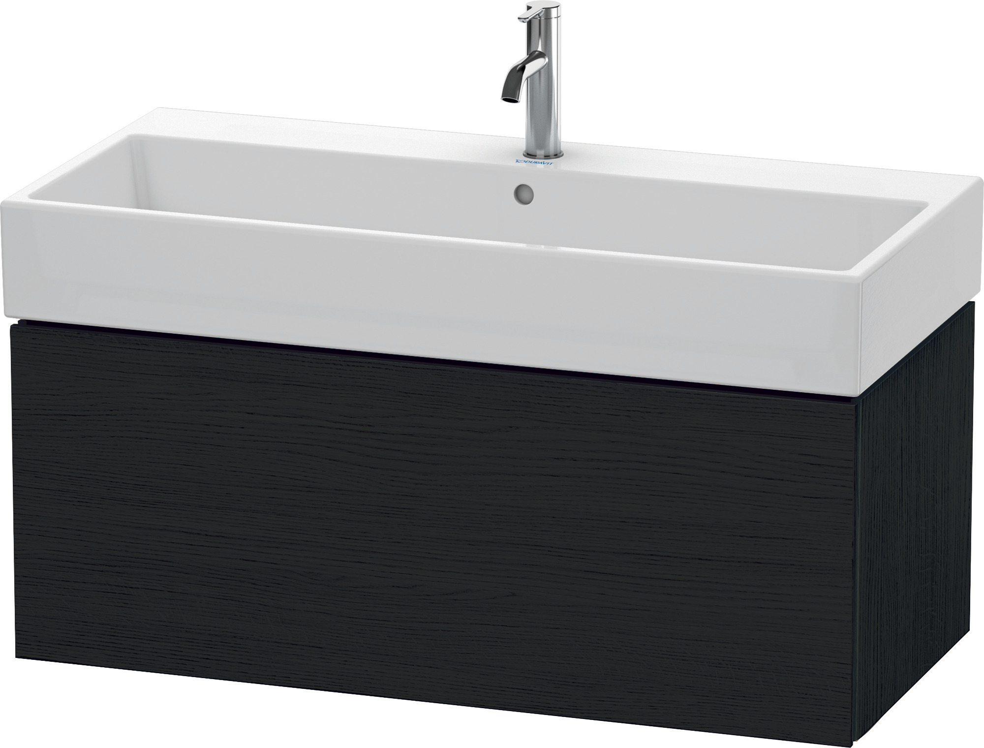 Duravit WTU L-Cube 394x984x459mm 1 Auszug, Eiche Schwarz