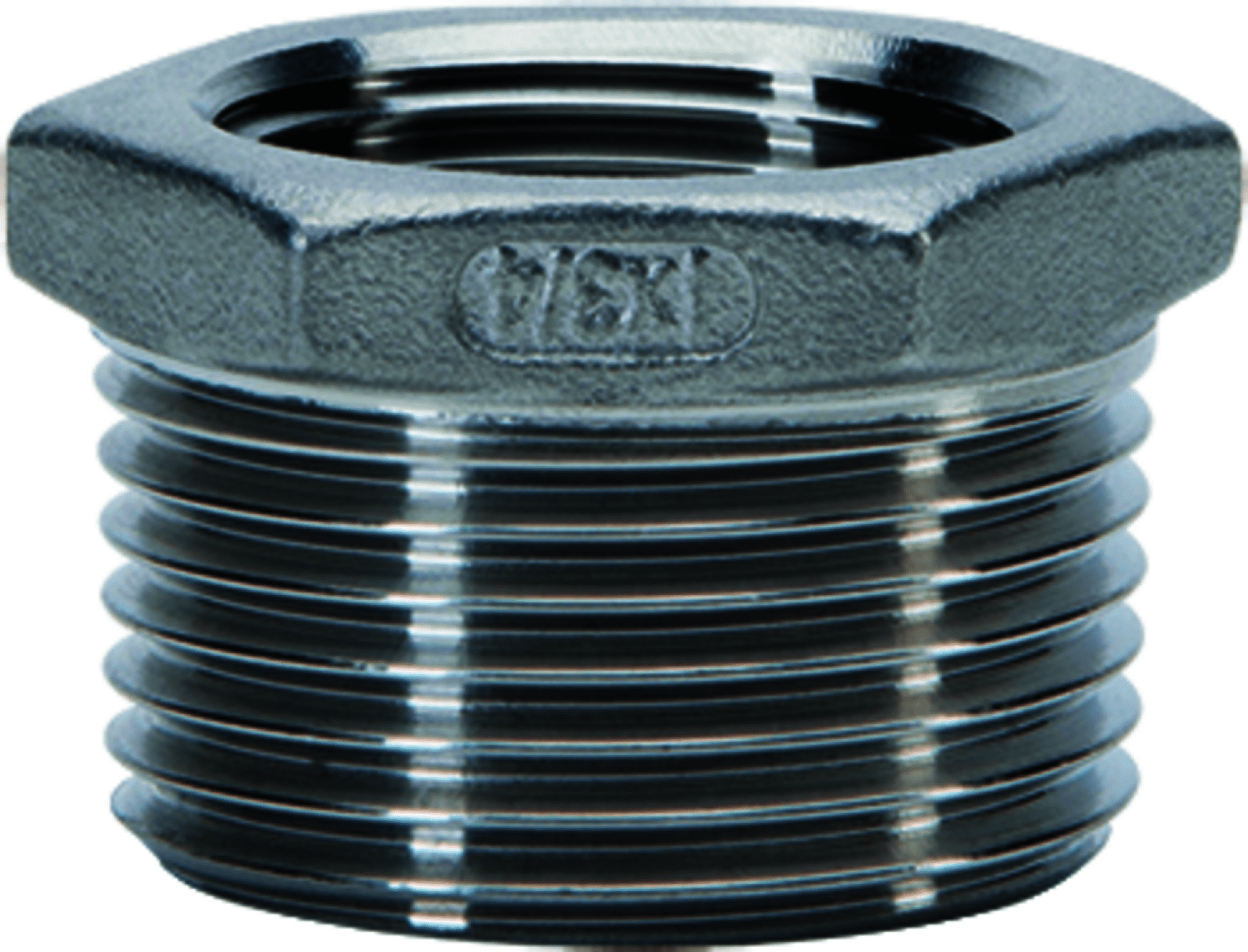 gebog316 Edelstahl-Gewindefitting 241 - Reduziernippel 1 1/2" x 1 1/4"