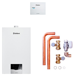 Vaillant Paket 1.668/2 ecoTEC plus VC 15CS/1-5, VRC 710, Anschlusszubehör