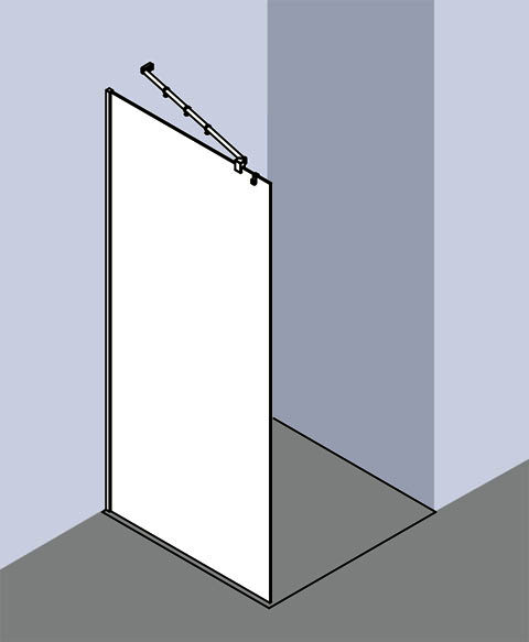KR Kermi WALK-IN FILIA TPG 0770x 2000 GAK: 775 SIHG ESG klar Clean