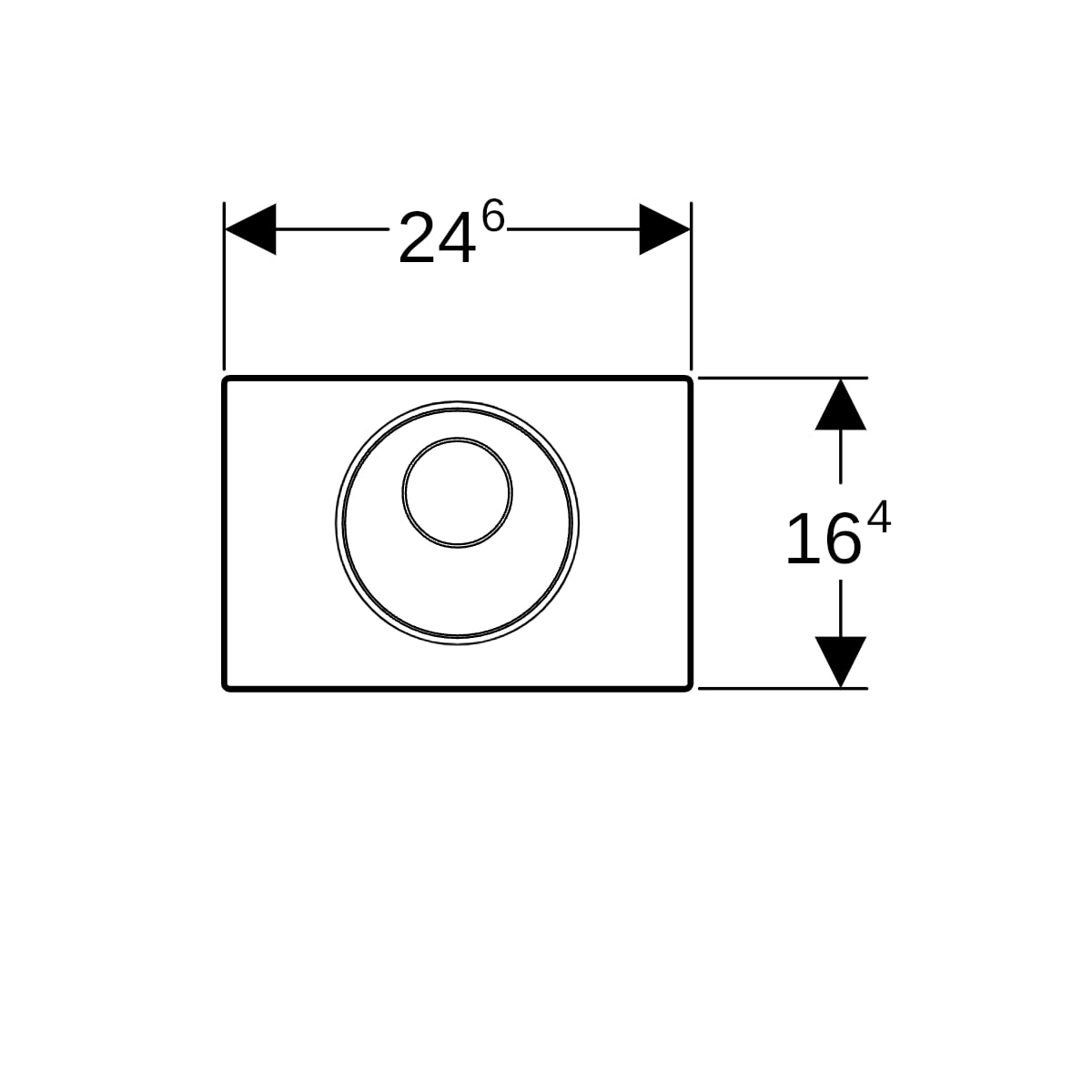 Geberit Sigma10 BetPl. für WC-Strg., rund auto/bl/man., gebü., Etc/pol.